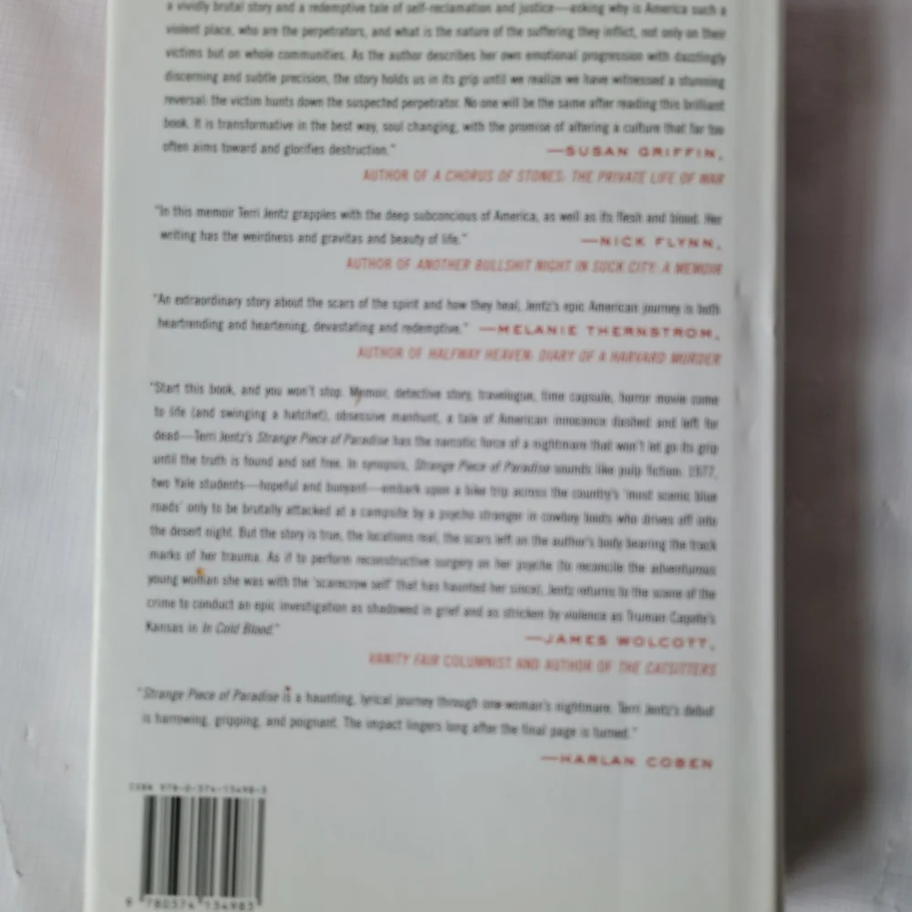 Strange Piece of Paradise Terri Jentz Hardcover Murder Mystery True Crime